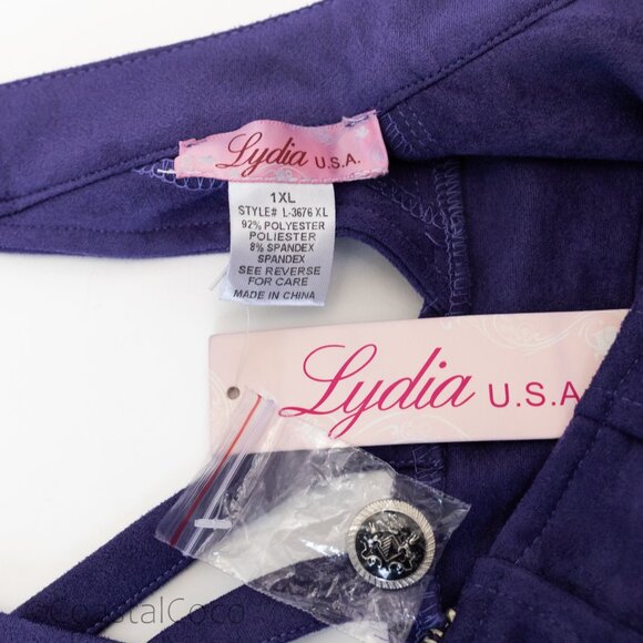 Lydia Suede Corset Vest Top XL Stretchy Bustier Fitted Biker Steampunk Goth NWT - Picture 8 of 12